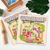 40-Page Fruit & Food Cartoon Doodle Coloring Book for Kids Aged 4+