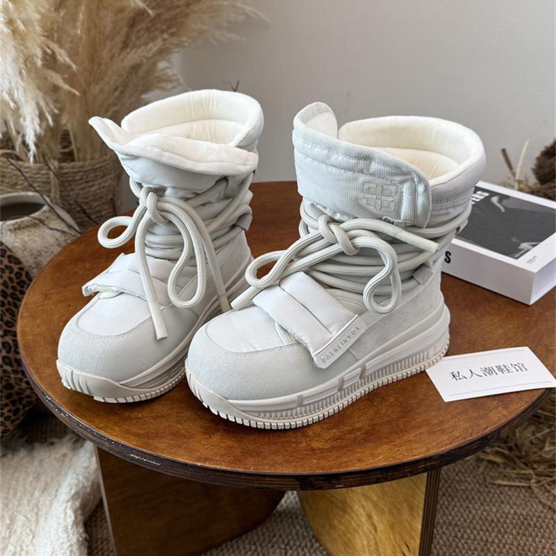 

Кожаный бархат теплые зимние сапоги 2025 новые женские зимние утолщенные хлопковые туфли повседневные короткие туфли-хлебушки 40