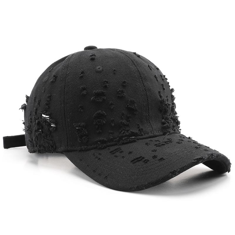 Women's Washed and Distressed Solid-color Baseball Cap, Suitable for Outdoor Activities, Providing Sun Protection and Shade