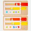 Montessori Addition And Subtraction Of Numbers Math Toys For Toddlers Color Cognition Learning Board Toys Wooden Counting Game