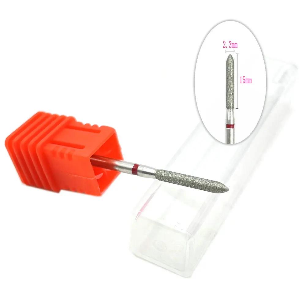 20pcs Diamond Nail Drill Milling Cutter for Manicure Rotary Bits Cuticle Clean Accessory Dental Diamond Burs Polisher 2.35mm