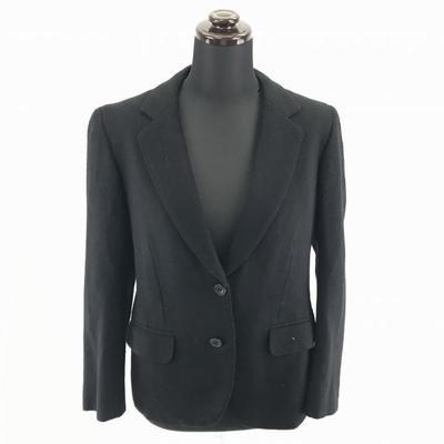 80s-90s Vintages Cashmere Blend Tailored Jacket Single 2-Button Black Women's L(USED)