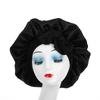 Women Satin Bonnet Solid Sleeping Hat Stretchy Tie Band Elastic Night Shower Cap Adjustable Hair Head Cover Bonnet for Women