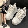 Dopamine star platform muffin shoes women's 2025 summer and autumn new small height increase casual sports white shoes