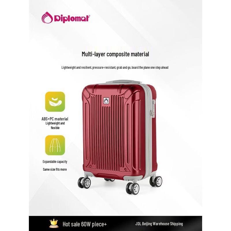 Diplomat 20-inch Expandable Hard-shell Suitcase