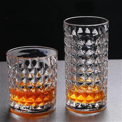 10.3oz/11.4oz High End Wine Glasses Cocktail Glass Diamond Glass Cup Transparent Whiskey Glass Bar Water Bottle Party Brandy Cup