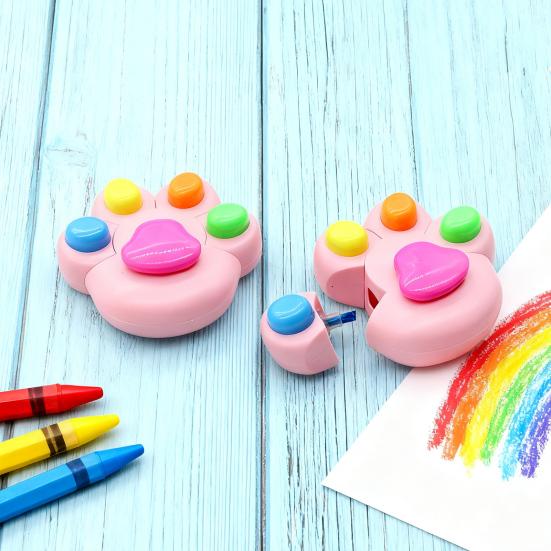 Cat Paw Highlighter Set Cute Animal Shaped Marker Pens for Note Taking