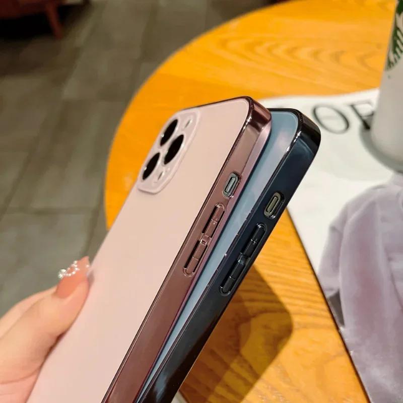 Husă de telefon premium colorată potrivită pentru iPhone 16 15 14 13 promax 12 11 anti-amprentă carcasă dură din PC galvanizată