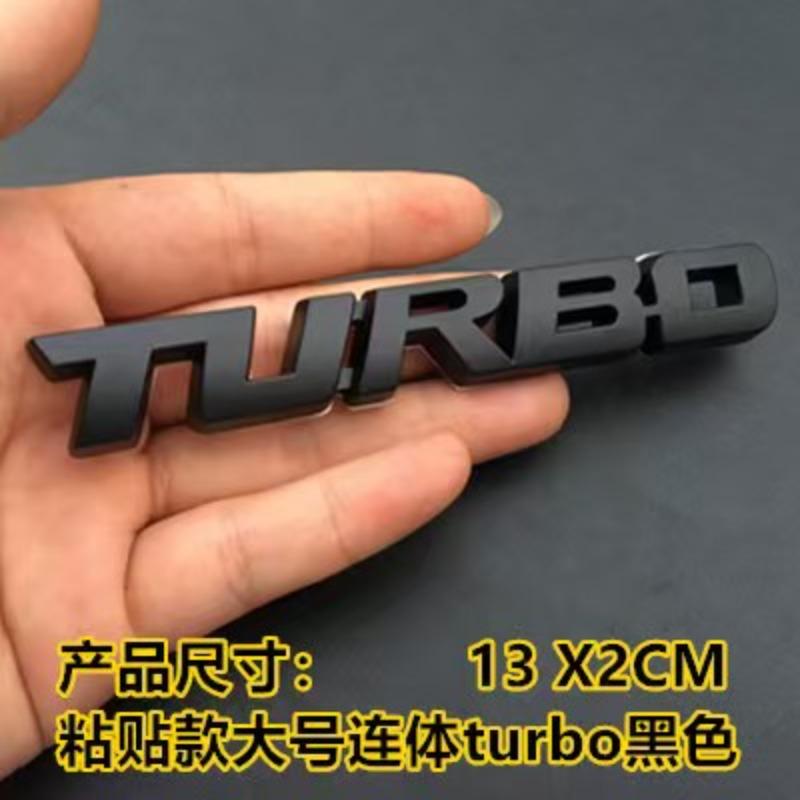 Metal Body Sticker Custom Car Modification Sticker Turbocharger Car Side Letter Mark TURBO Car Emblem