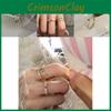 Adjustable Trendy Copper Ring For Women With Chic Geometric Style Colors And