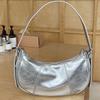 Niche Design Underarm Bag Women's Autumn and Winter New High-end Bag Silver Portable Shoulder Messenger Bag