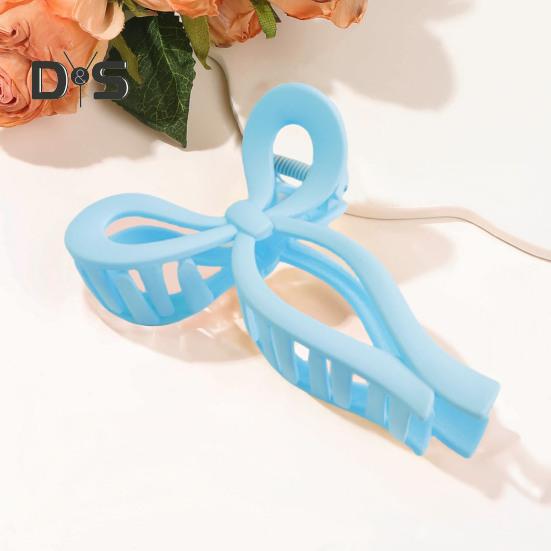Women Hair Claw Bowknot Shape Anti-slip Design Hair Clip Back Head Large Hair Grip Clip Shark Hair Claw Hair Accessories