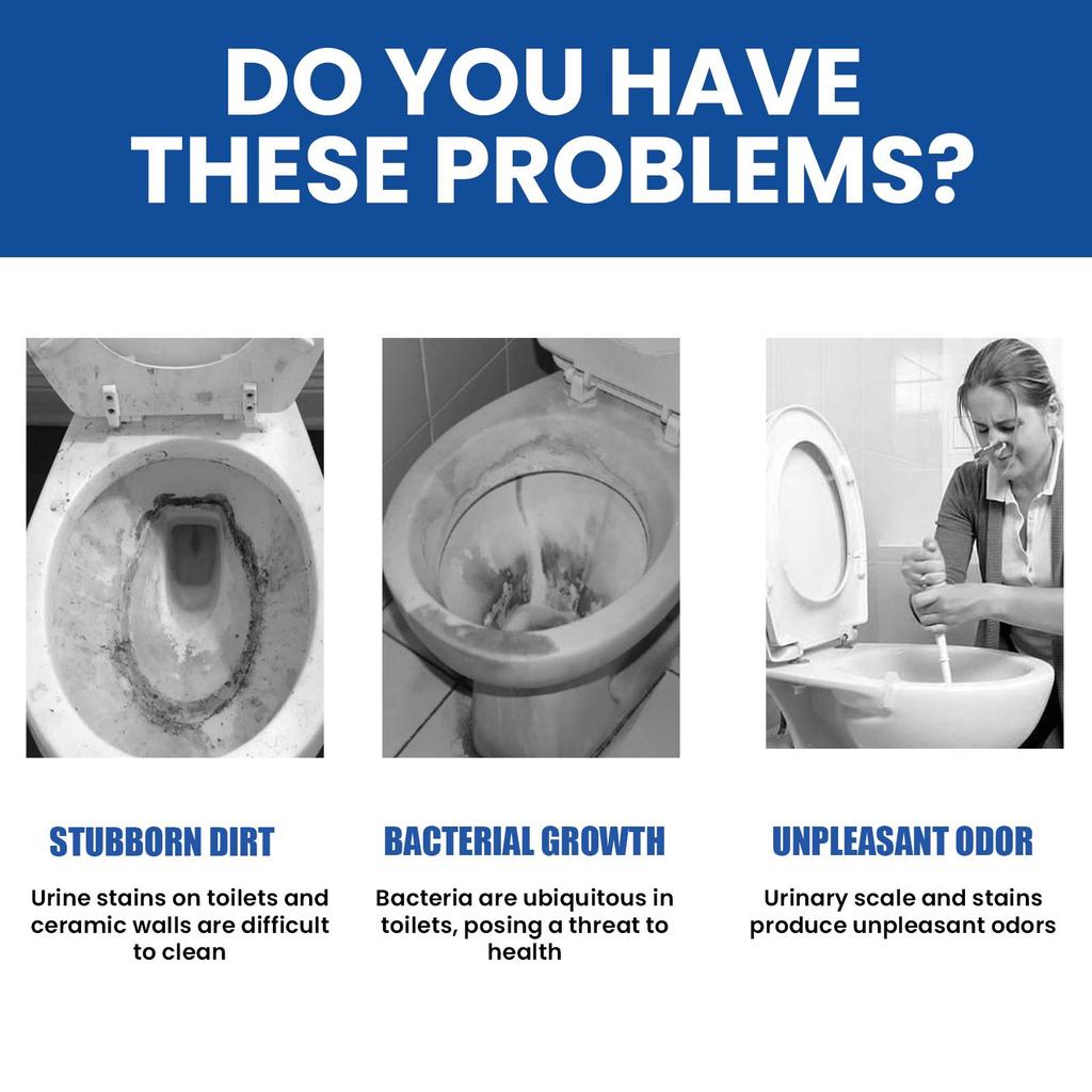 Jakehoe Toilet Flower Cleaner Toilet Deodorizer Clean Odor Urine Stain and Scale Remover for Toilets