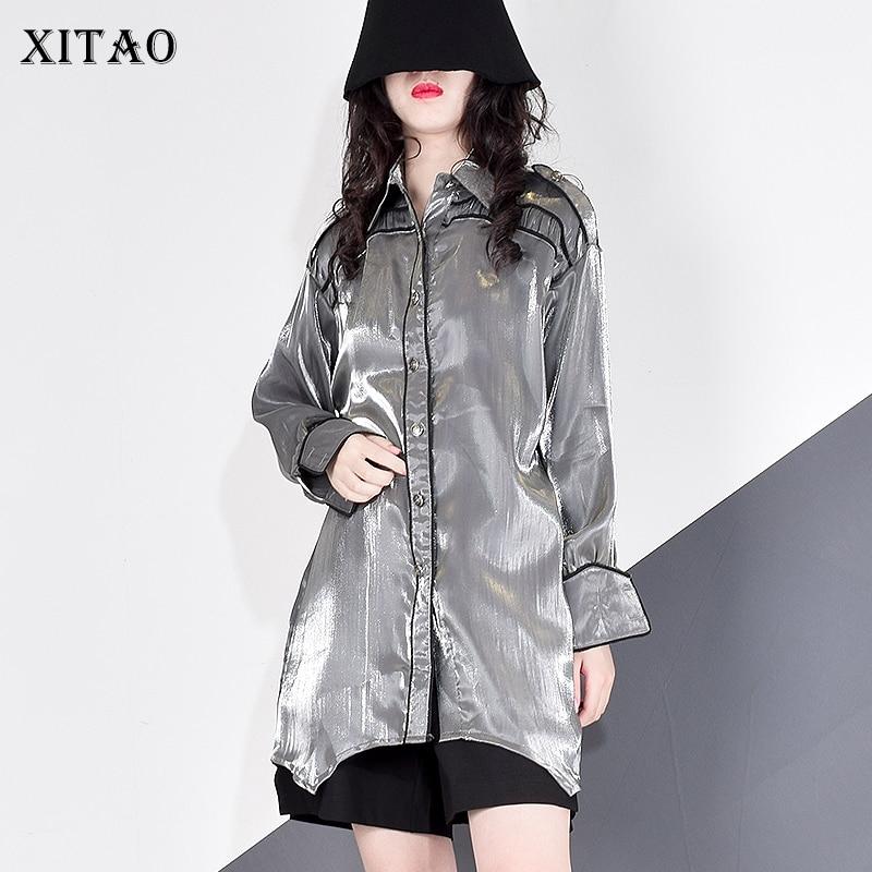 

XITAO Простота Повседневная женская блузка ZLL5295