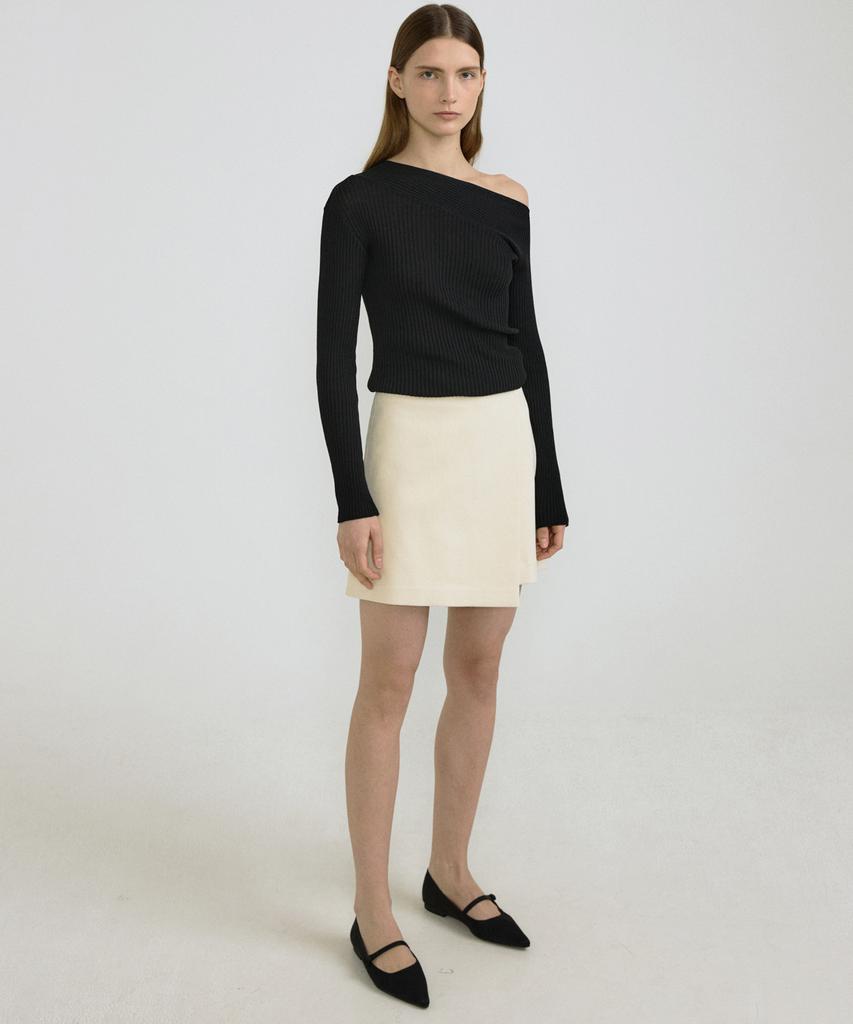 OCTETTE One Shoulder Knit_2Color