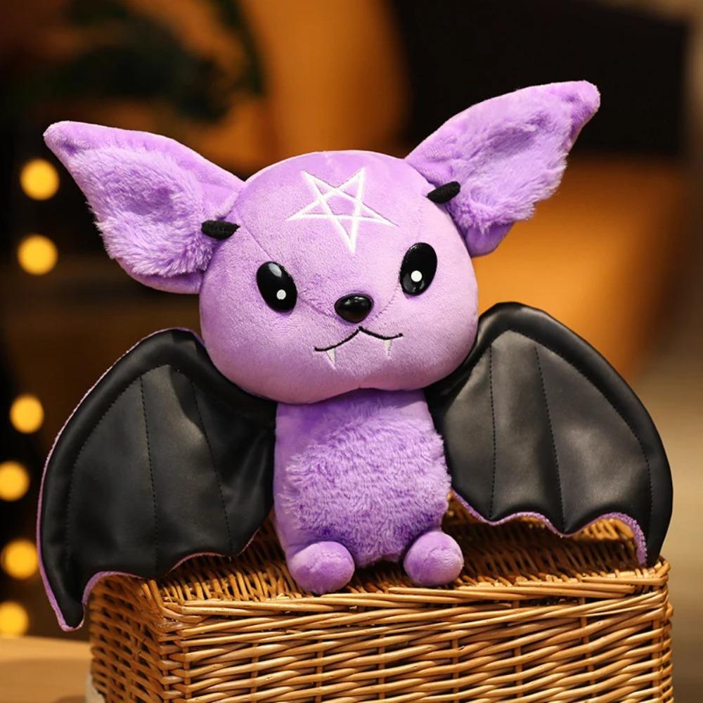 30cm Dämonenfledermaus Halloween Plüschtier Vierfarbige Dämonenfledermaus Cartoon Weiches Modell Für Jungen und Mädchen Weihnachten Halloween Feiertagsgeschenke