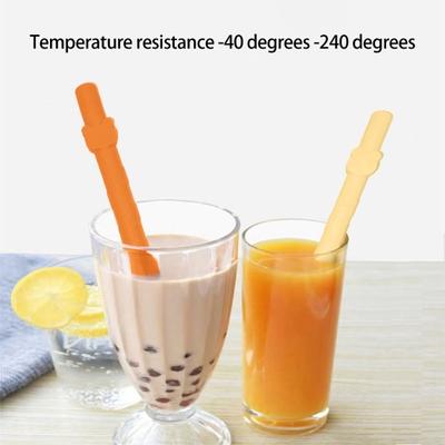 10 Pezzi Cannucce Colorate in Silicone Riutilizzabili Facili da Pulire Senza BPA per Alimenti Lavabili in Lavastoviglie Cannucce Dritte