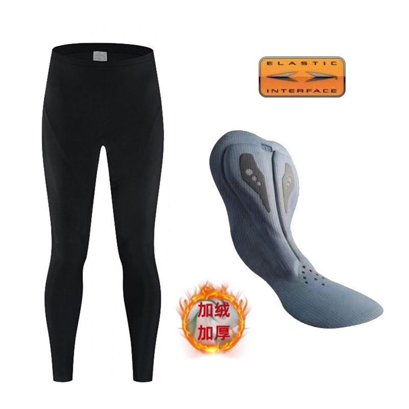 Thermal Cycling Bib Pants Men Women Winter Riding Tights With Padded Seat Bamboo Fiber