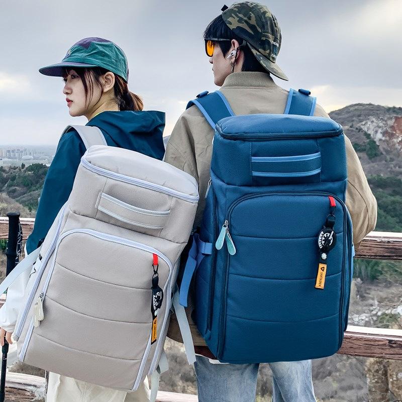 Jmg Bags Men's Red Outdoor Travel Backpack For Large-Capacity Mountain Climbing And Hiking Sports Backpack With Shoe Compartt, Casual And Simple Backpack