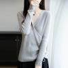 Japanese V-Neck Wool Kimono Top - Autumn/Winter, Slim-Fit, Long Sleeve, Drawstring French Cross Design.