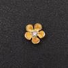 Engood 100 Pezzi Bottoni Strass Fiore Lega Metallica Oro Decorazioni Festa di Compleanno Vestiti Fai da Te Capelli Cucito Bordino Impreziosimento Artigianato