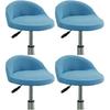 4 Pack of Stretch Short Back Chair Cover Slipcover with Short Round Backs Arms Curved Accent Counter Bar Stool Slipcover for Home Hotel Bedroom