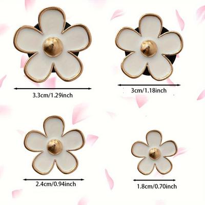 4PCS Five Petal Flower Car Air Outlet Perfume Decorative Clip