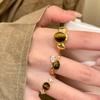 Maillard Tiger's Eye Stone Gold Ring Adjustable Index Finger Ring Stacked Wear Ring
