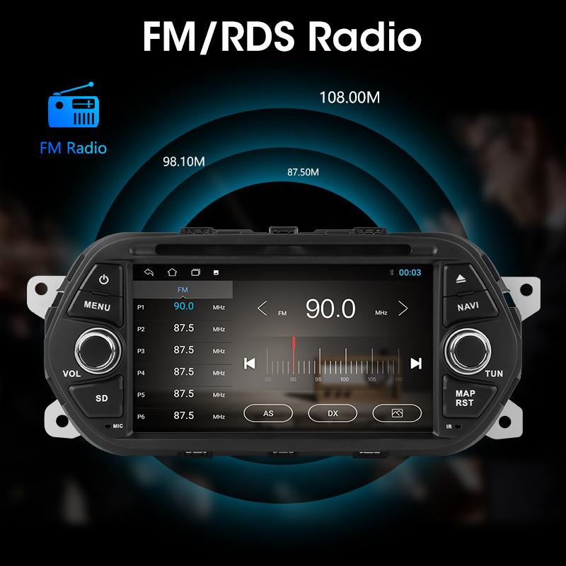 2 Din 7 Inch Android 12 For FIAT TIPO EGEA 2015 - 2017 Car Radio Stereo Multimedia Video Player GPS Navigation Carplay Auto WIFI