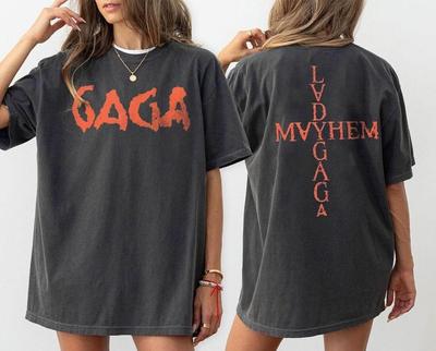 Lady Gaga The Mayhem Ball Tour 2025 T-Shirt, Ver4 Family Fans Doppelseitiges Shirt Unisex T-Shirt