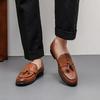 Fashion Plus Size 48 Men Business Dress Casual Fashion Elegant Formal Shoes Slip-on Evening Loafers Tassel Leather Shoes Wedding Shoes