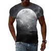 Summer New 3D Sea Of Clouds Pattern T Shirt for Men Fashion Casual Print Trend T-shirts Personality Handsome Graphic T Shirts