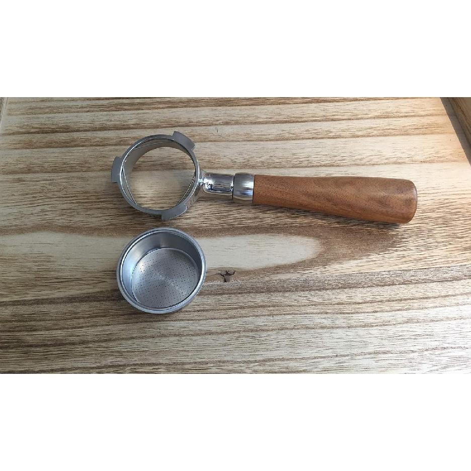 51mm Filter Basket Stainless Steel Portafilter Basket Espresso Handle Basket Compatible with Breville/Delonghi Espresso Maker,Double Cup Coffee