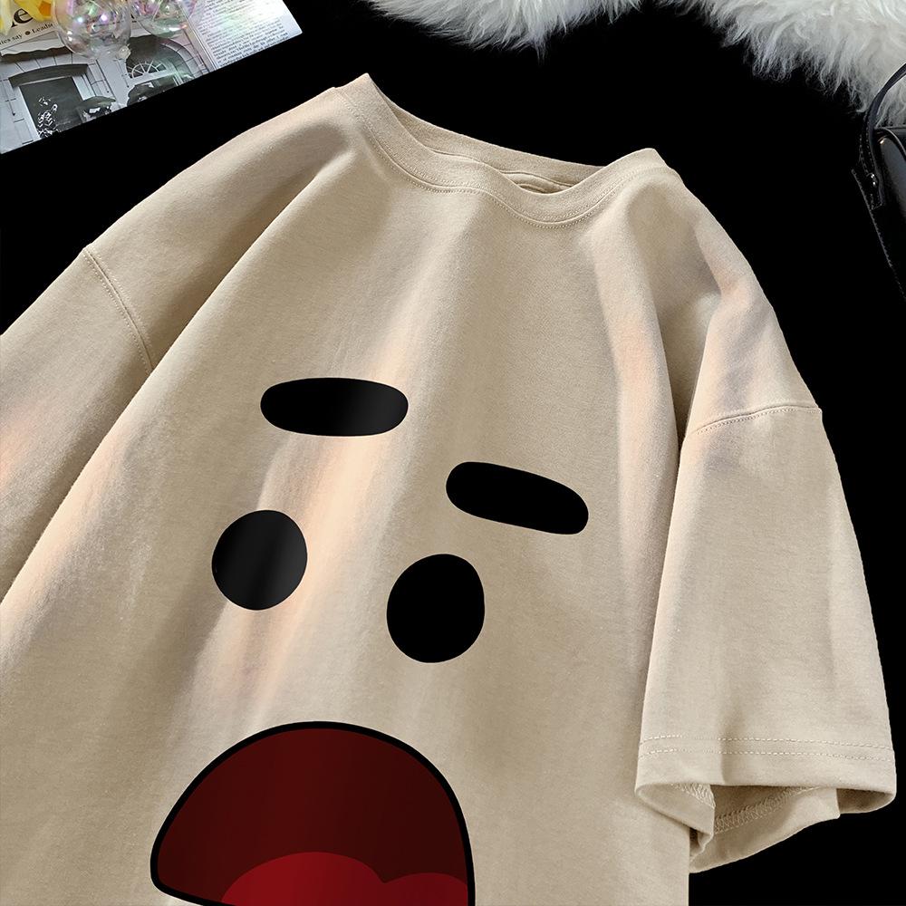 Men's Trendy Oversized Short-Sleeve T-Shirt - Casual Summer Style for Students & Couples