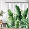 Tropical Leaves Monstera Shower Curtain Jungle Forest Green Leaf Plants Greenery Bathroom Decorations Nordic Modern Bath Curtain