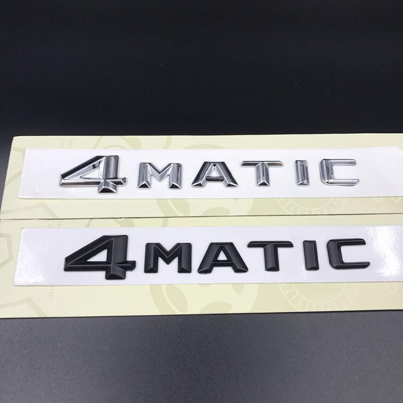 3D ABS Černá Stříbrná Logo 4MATIC Znak Odznak na blatník Odznak kufru pro příslušenství 4MATIC Stikcer