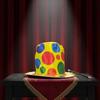 dots Clown Hat Multicolored Top Tall Crown Costume Accessory