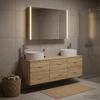 Bathroom Furniture Set 4 pcs Sonoma Oak Engineered Wood and Glass