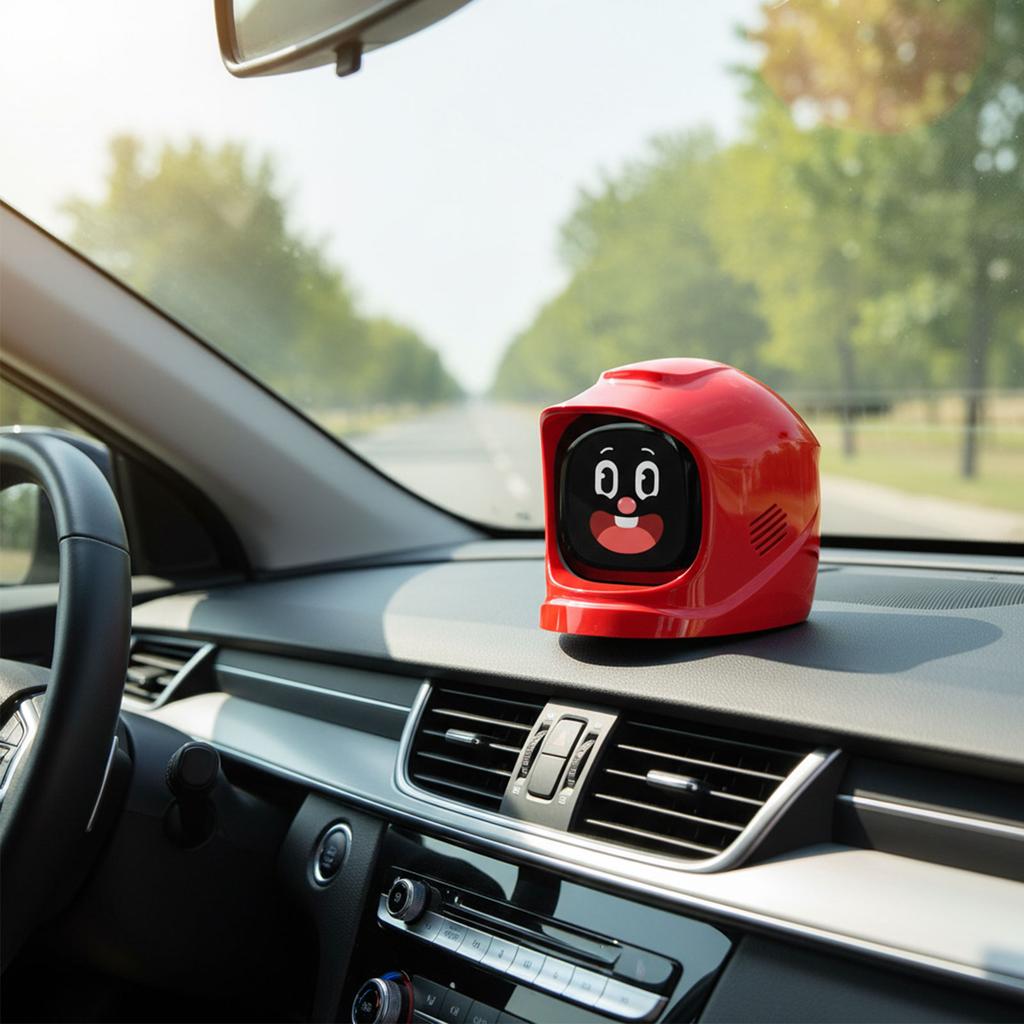 Car Dashboard Robot Type-C Charging Smart Voice-Activated Robot Cute AI Companion Decorations for Mood Boost & Interior Style