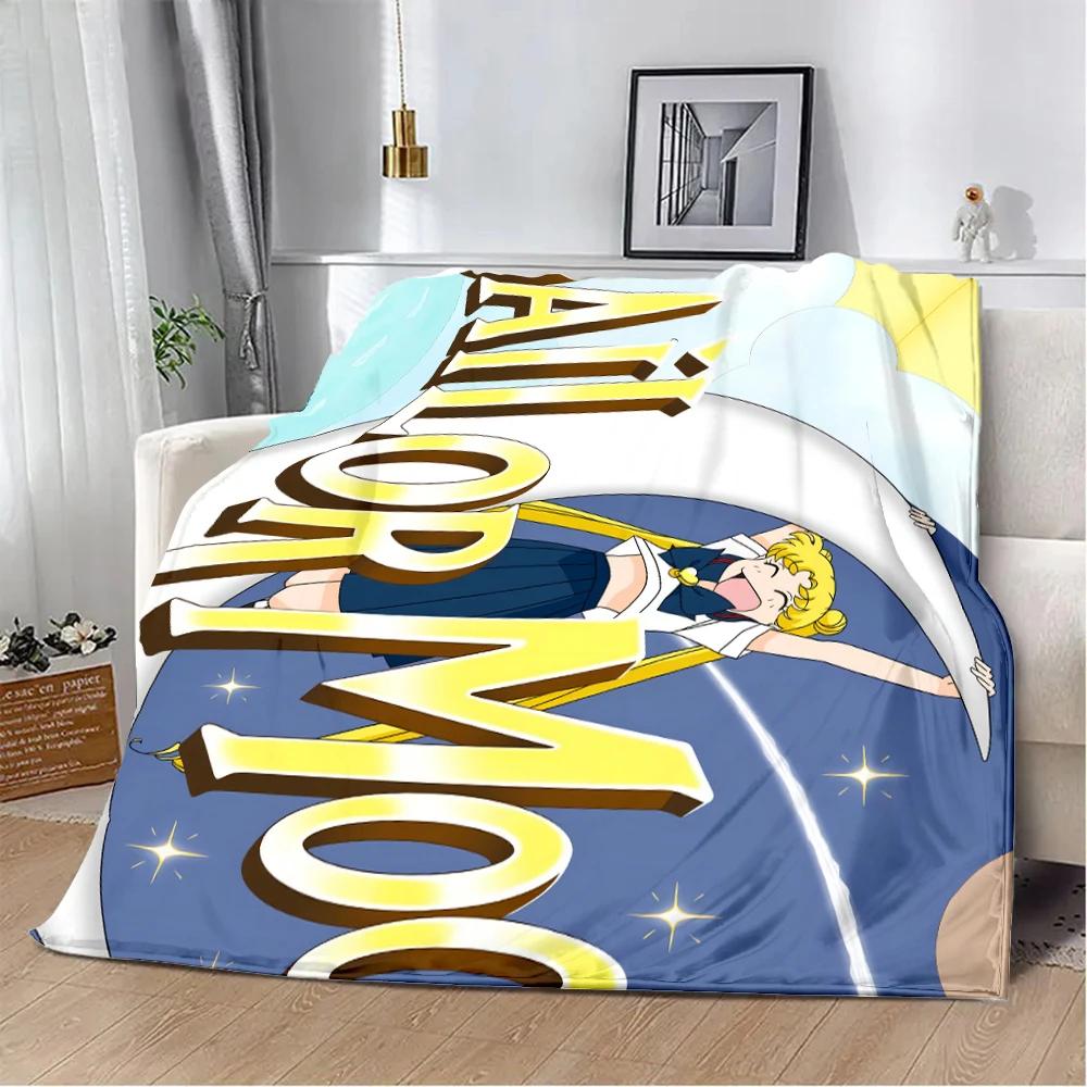 Anime Sailor Moons Printed Blanket Picnic Blankets Warm Blanket Soft and Comfortable Blanket Home Travel Birthday Gift