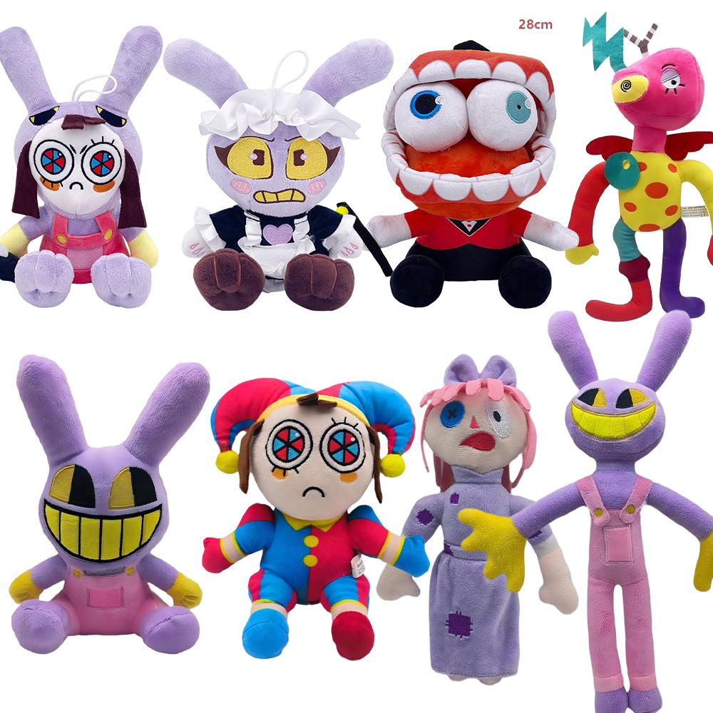 New Magical Digital Circus Plush Doll Purple Rabbit Tooth Monster Host Clown Anime Peripheral Doll Suitable For Children Gifts.