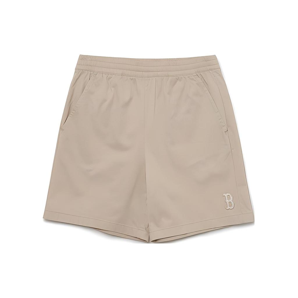MLB Boston Red Sox Logo Embroidered Patch Loose Sports Shorts Men shorts Light-Beige 3LSMB0433-43BGL