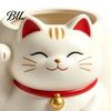 Durable Waterproof Resin Planter Cute Fortune Cat Planter, Beckoning Kitty Flower Pot, Auspicious Cartoon Animal Pot Plant for Succulents, Indoor