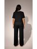 Women 2 Piece Casual Set Short Sleeve Long Pants Textured Waffle Set For Women