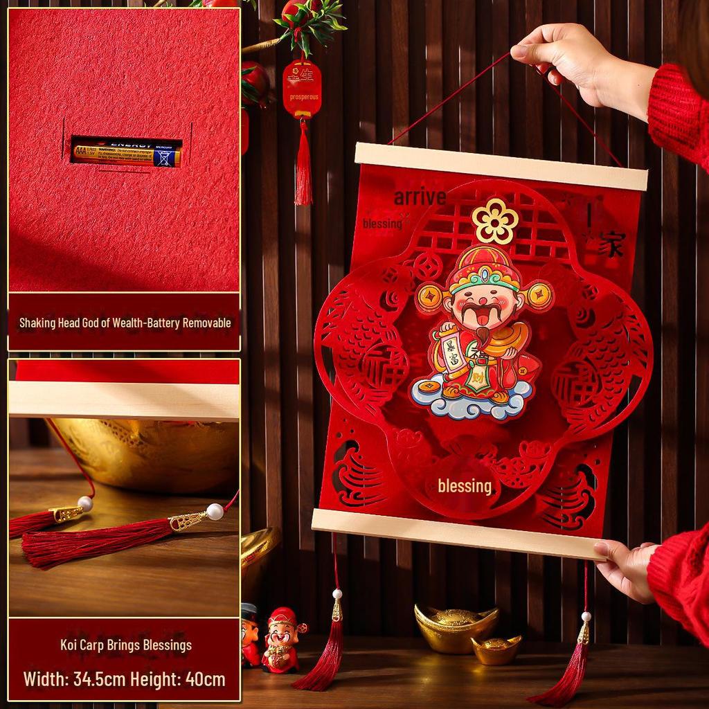 2025 Spring Festival Blessing Ornaments: New Year Décor, Living Room Pendants & Shaking Head Wealth Charms