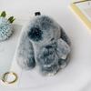 Frosted Bunny Plush Keychain 15cm Soft Faux Rabbit Fur Pendant for Bags Keys Cute Standing Stuffed Animal Adorable Birthday Gift for Girls Rabbit