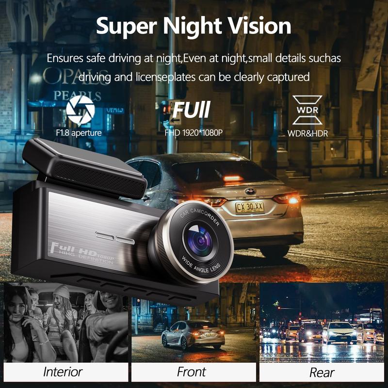 3 Channel Dash Cam HD 1080P Wifi Inside Vehicle Car DVR Three Way Lens Camera DVRs Recorder Video Registrator Dashcam Camcord