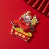 Cartoon God of Wealth Magnetic Sticker Chinese Style Thickened New Year Refrigerator Magnets Traditional Blessing