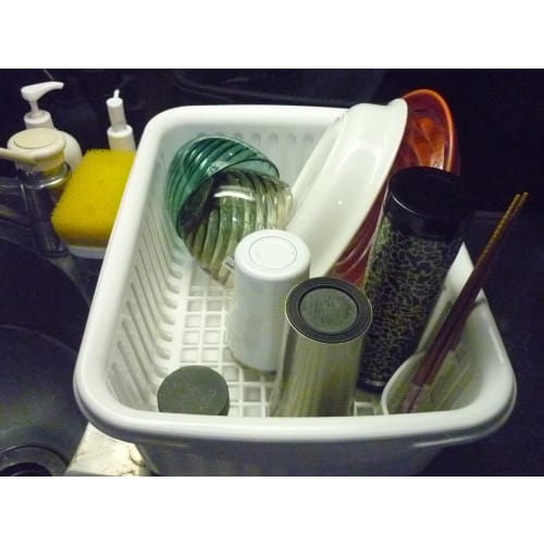 Asvel Resin Hooded Drainer Set, Large, "N-Pose," White