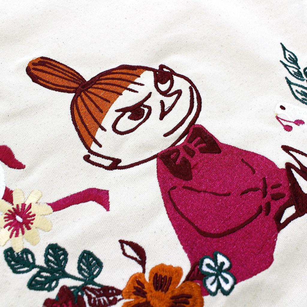 Tote Bag Canvas Bag A4 Size Moomin Little My MOOMIN MC15 Flower Gift Natural [Hapitas]